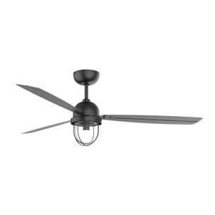 FORLIGHT Ventilador IP20 Mariner E27 15W Negro Negro