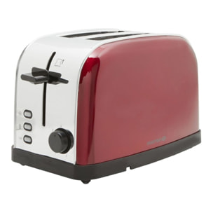 Grille-pain ESSENTIELB ETT 9R Memphis rouge inox