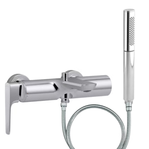 Pack mitigeur bain douche Aléo+ + douchette Shift Ellipse + flexible à écrou 175 cm