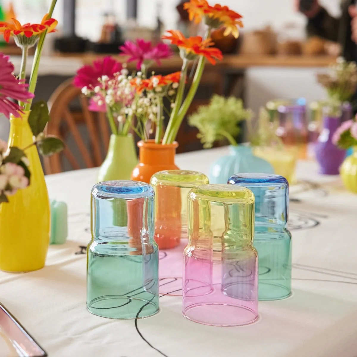 6 vasos de agua amarillo/rosa 32 cl Candy Mix - Luminarc