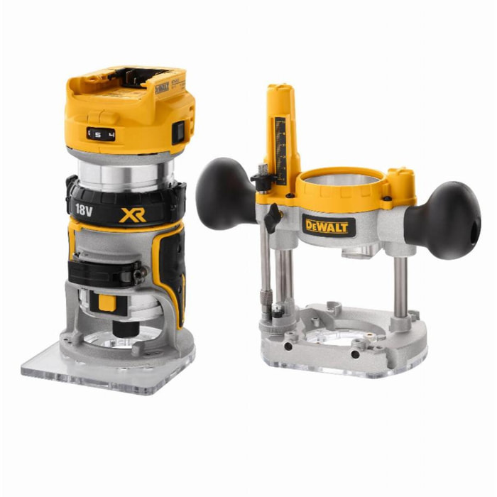 Affleureuse-défonceuse XR 18V BL 6-8 mm DEWALT - en coffret - sans batterie ni chargeur - DCW604NT-QW