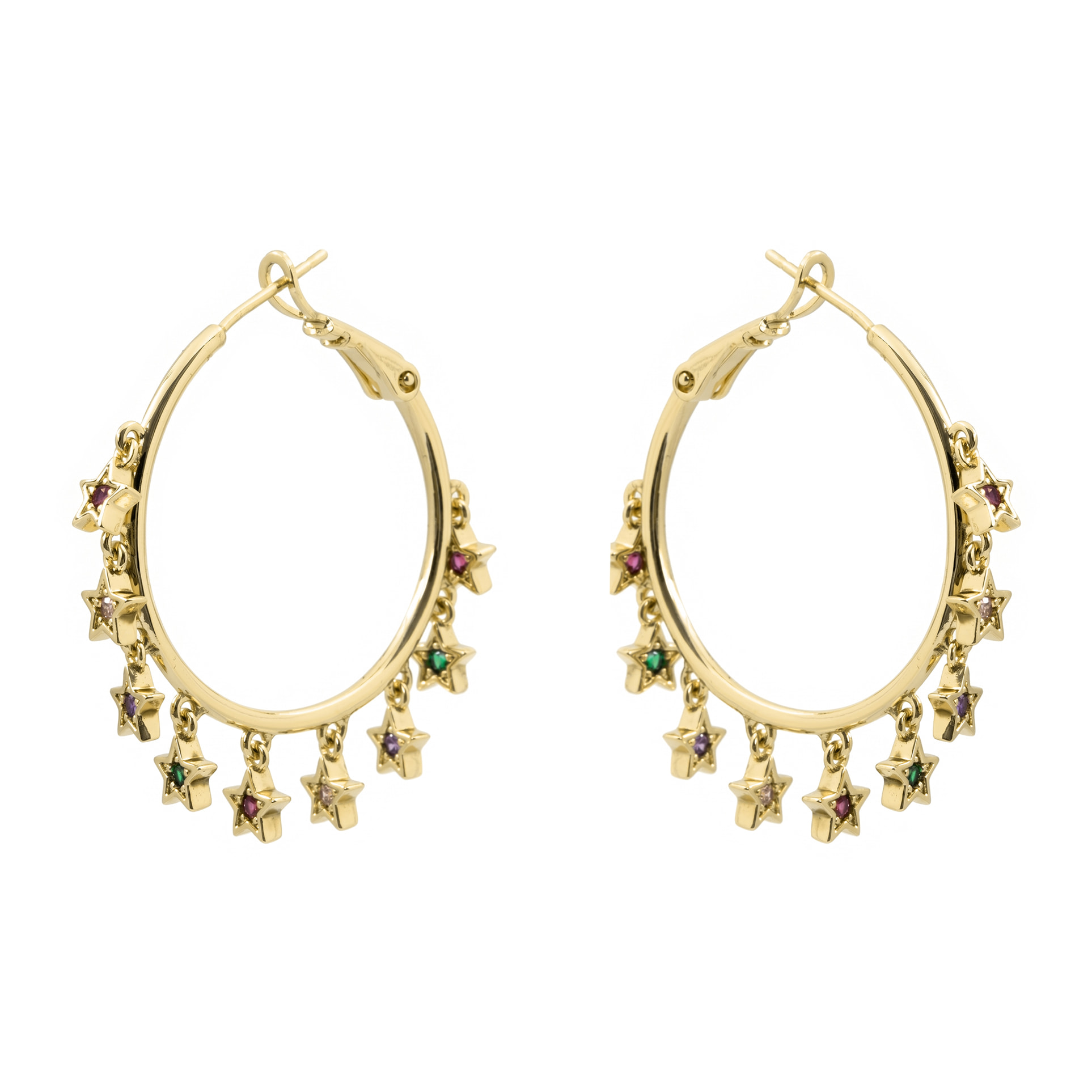 Pendientes Isra acabado oro amarillo 18k