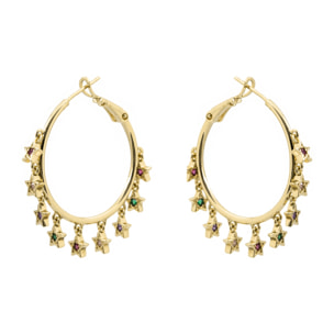 Pendientes Isra acabado oro amarillo 18k