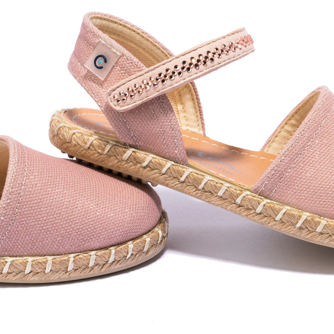 Conguitos - Sandali estivi in juta con zeppa per bambina comodi