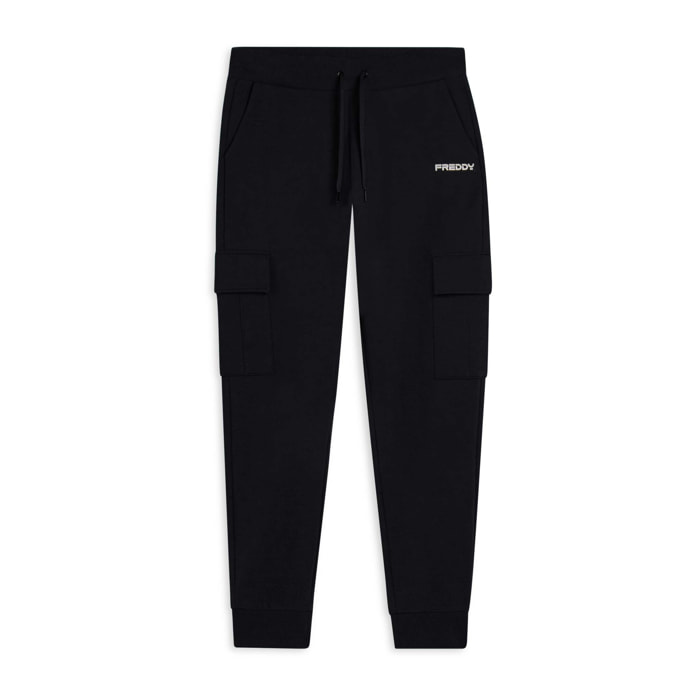 Pantaloni sportivi in felpa con tasconi laterali