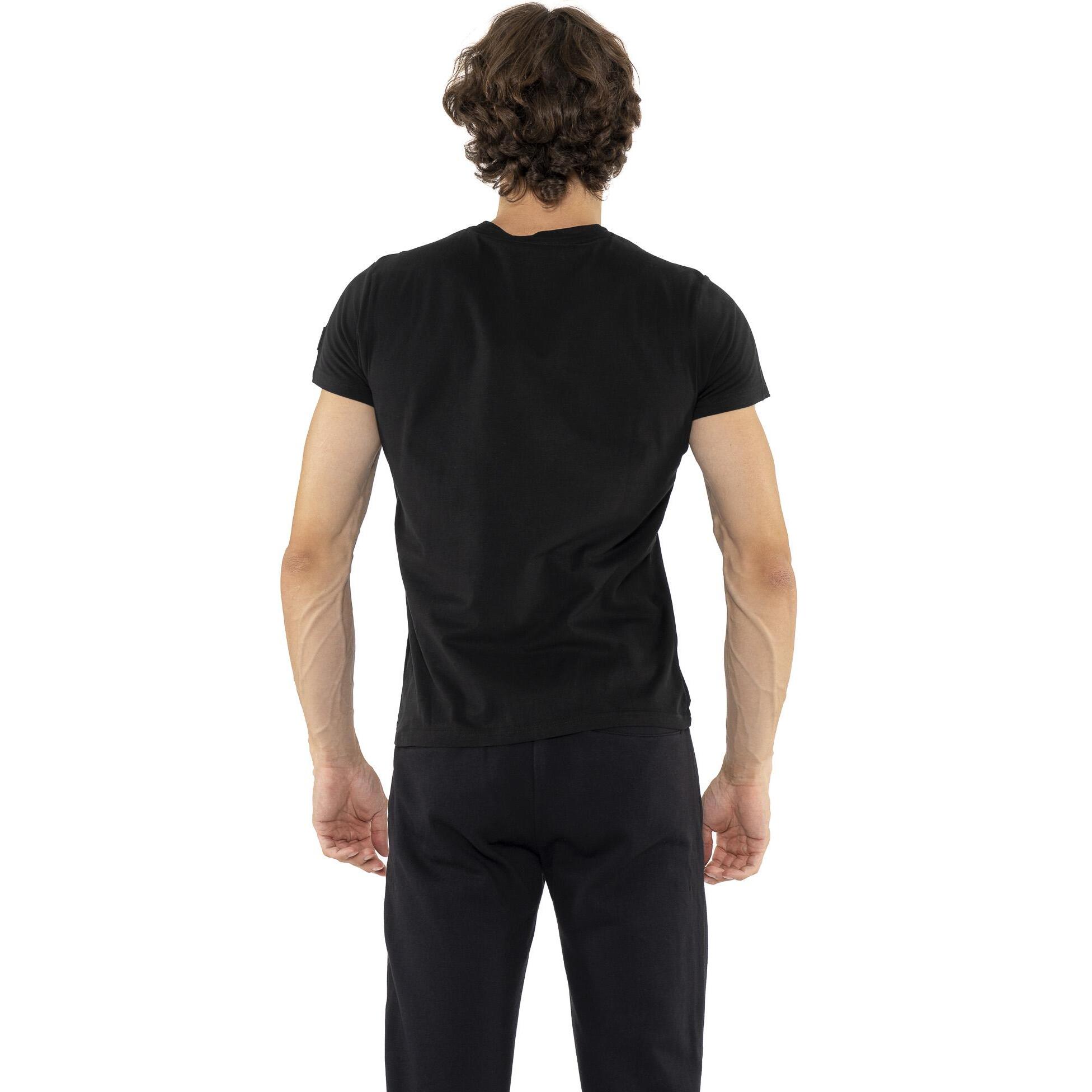 T-shirt a maniche corte in cotone elasticizzato "Tech"
