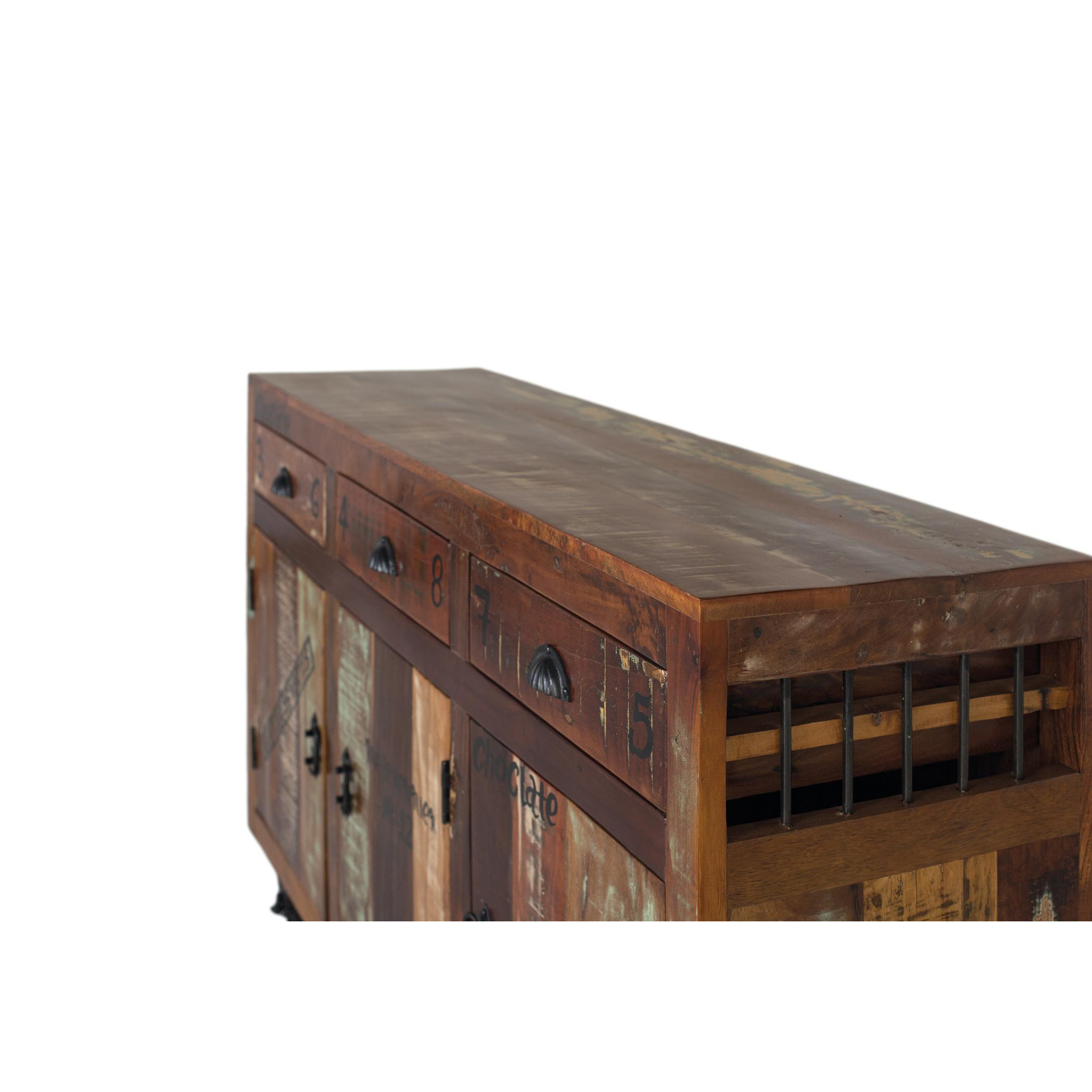 Aparador de Madera Reciclada Estilo Vintage Moderno