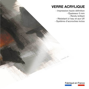 Tableau abstrait azoïque doré i  Tableau plexiglas