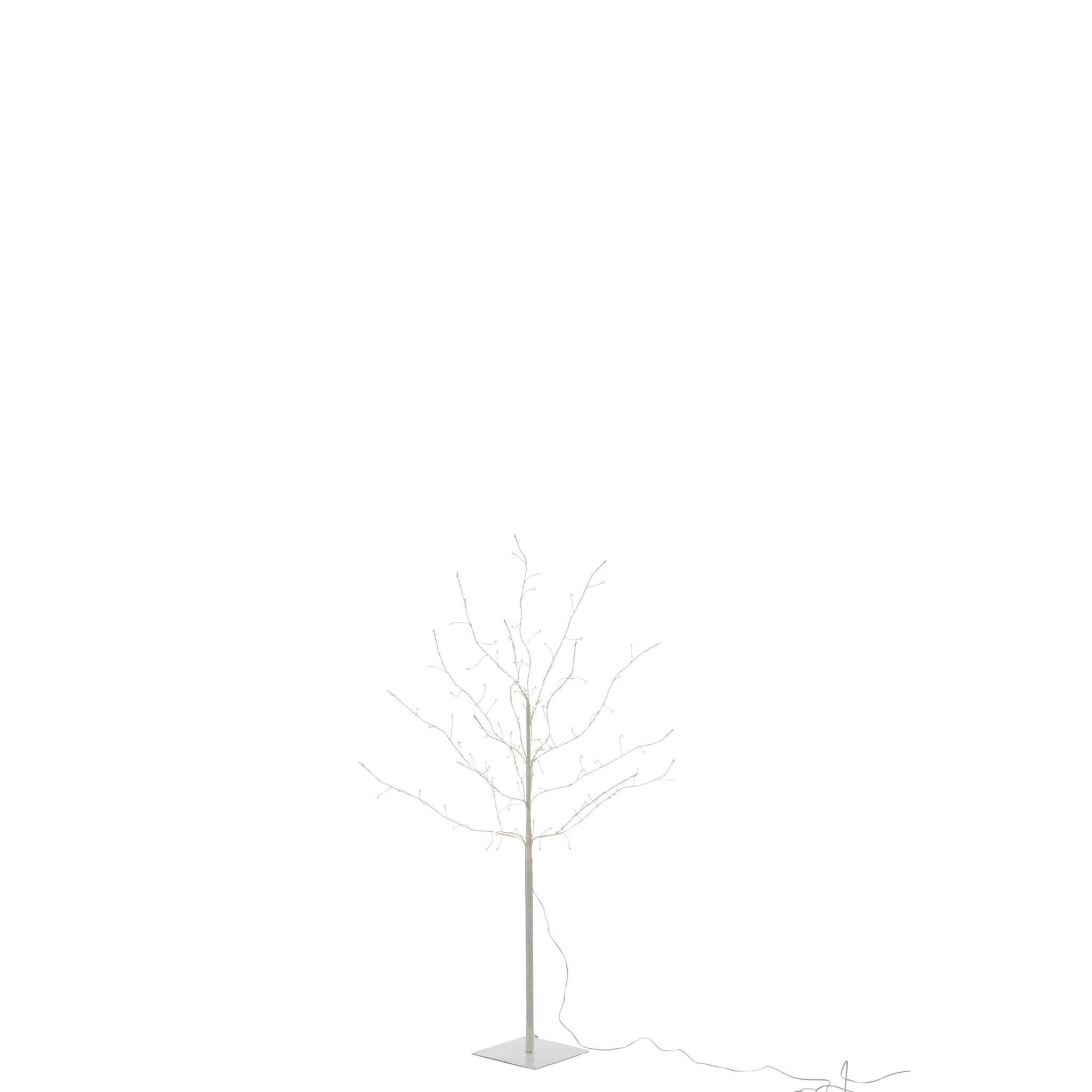 J-Line Arbre Nu + Led Metal Blanc Medium