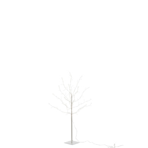 J-Line Arbre Nu + Led Metal Blanc Medium