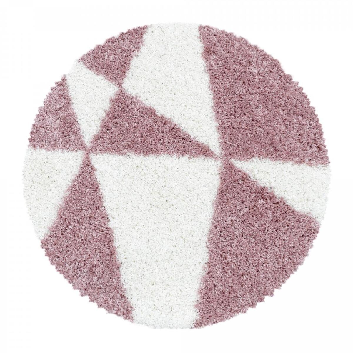 Tapis shaggy tissé motif géométrique MERA