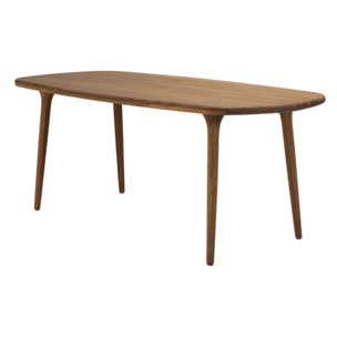 VICK - Table de jardin en bois d'Angélique huilé 200x90cm
