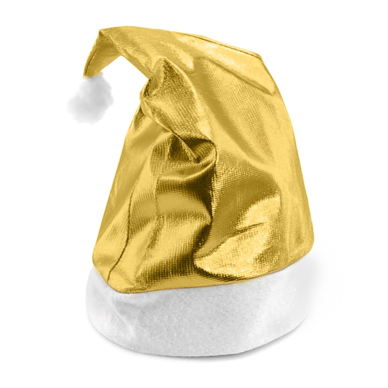 DAM Cappello da Babbo Natale in colore metallizzato. 2840cm. Colore: oro