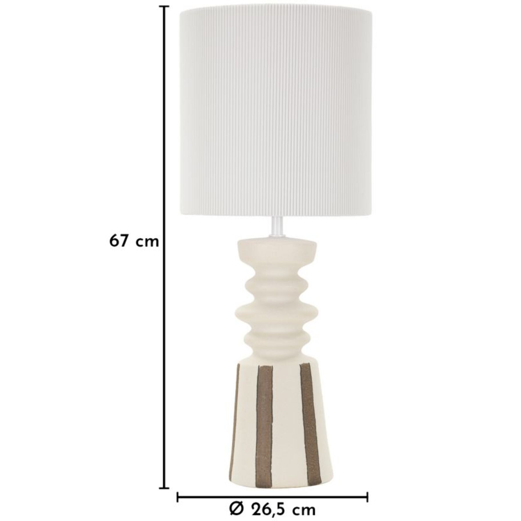 LAMPADA DA TAVOLO TRIBAL CM Ø 26,5X67