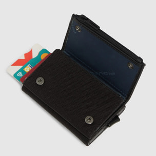 Piquadro Portafoglio compatto con portacarte automatico, porta monete e protezione RFID