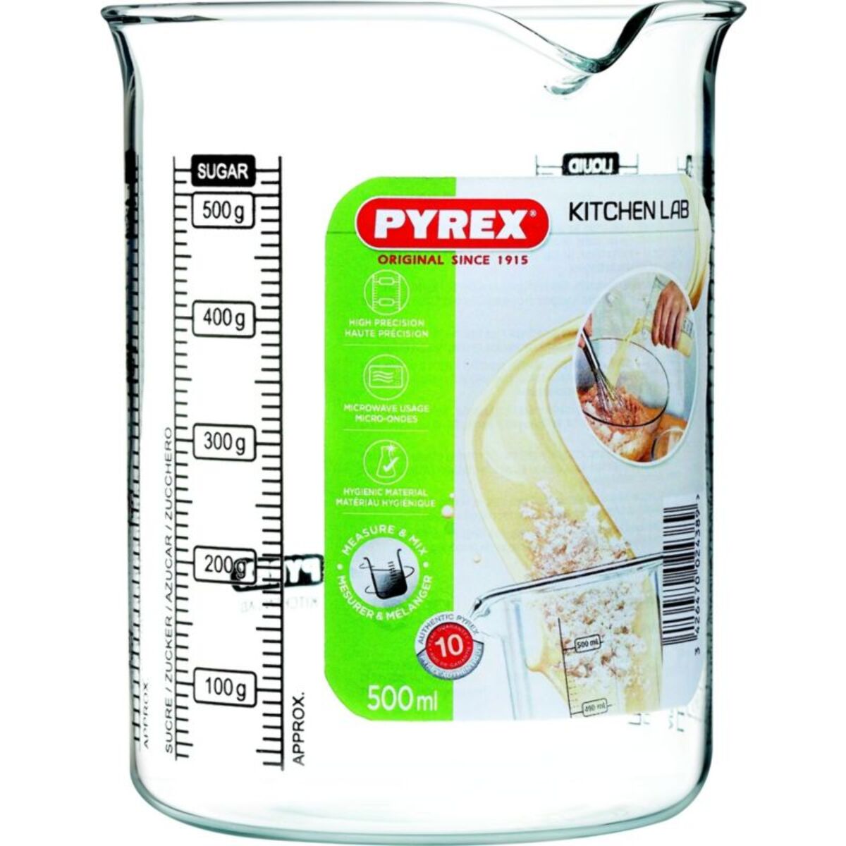 Verre doseur PYREX gradue 0.5L