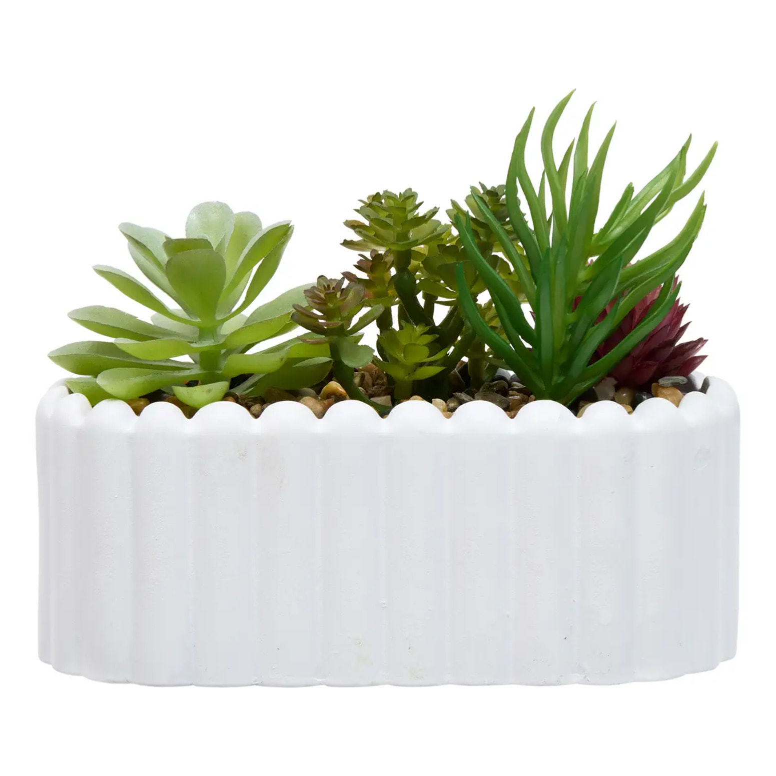 Plante artificielle Wida 12 cm avec Pot Blanc
