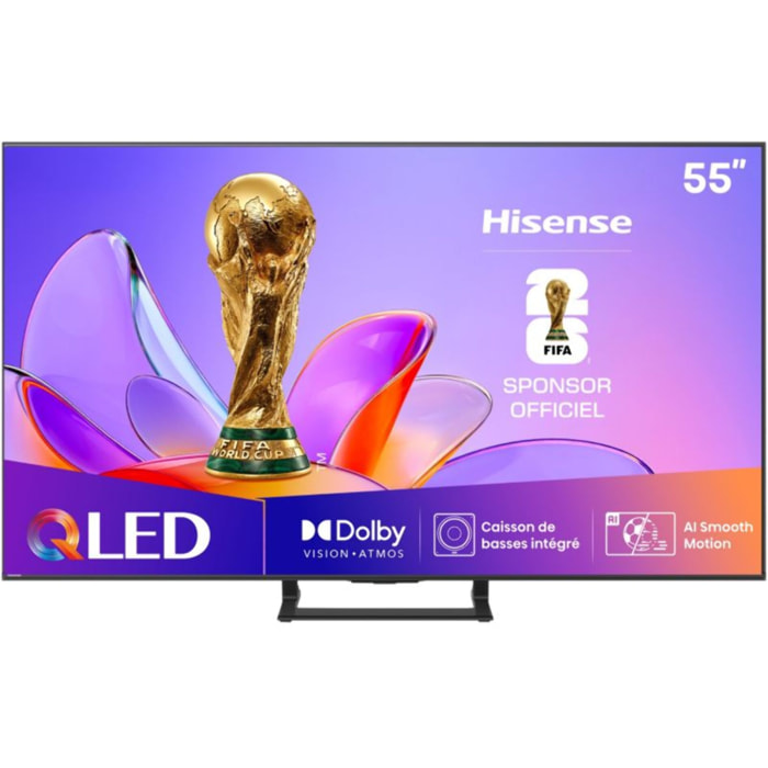 TV QLED HISENSE 55A7Q 2025-55 pouces (139cm)