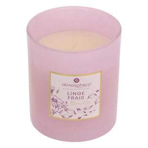 Bougie parfumée Maël 190g pot verre linge frais