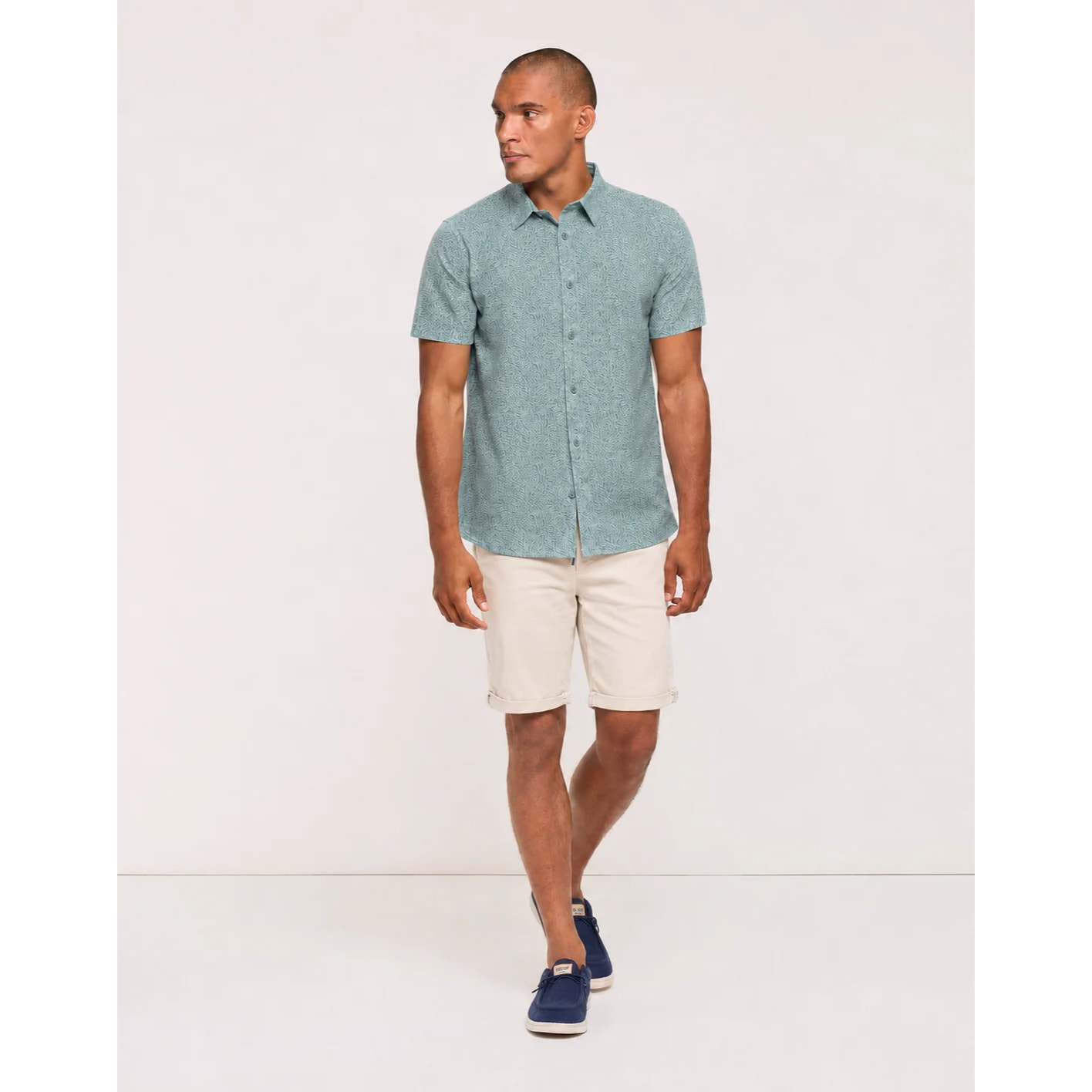 Camisa Manga Corta Turquesa - Uros
