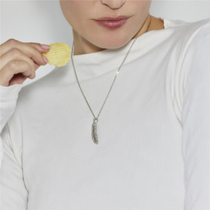 Collar con Circonita Brillante acabado plata