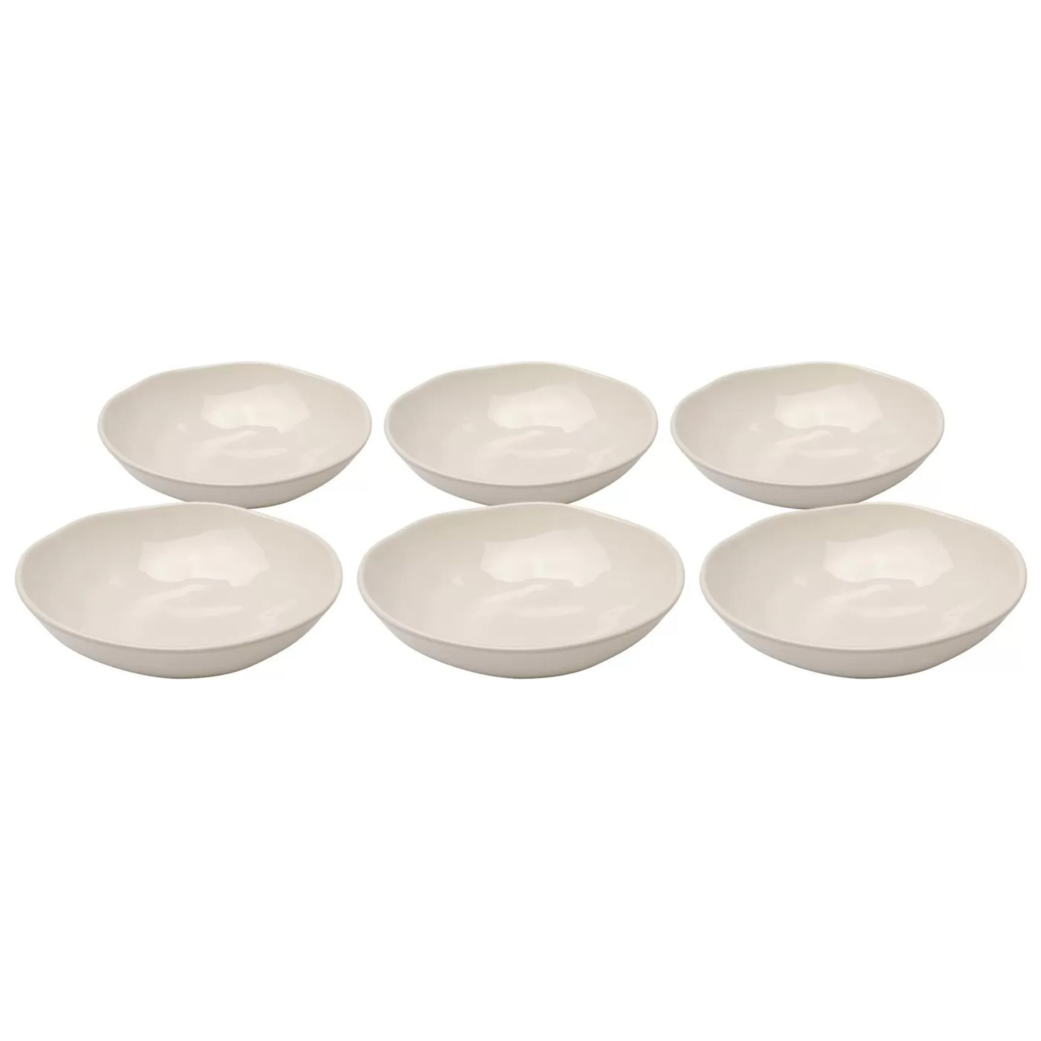 Assiettes creuses Organic 22cm crème set de 6 Kare Design