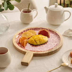 Assiette de présentation Inaya terra terracotta et manguier