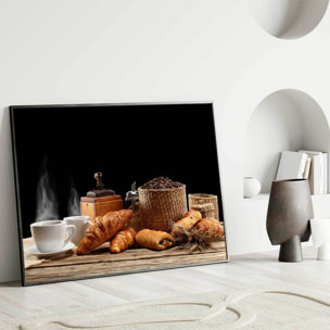 Affiche encadrée petit déjeuner café Affiche + cadre en métal - Noir