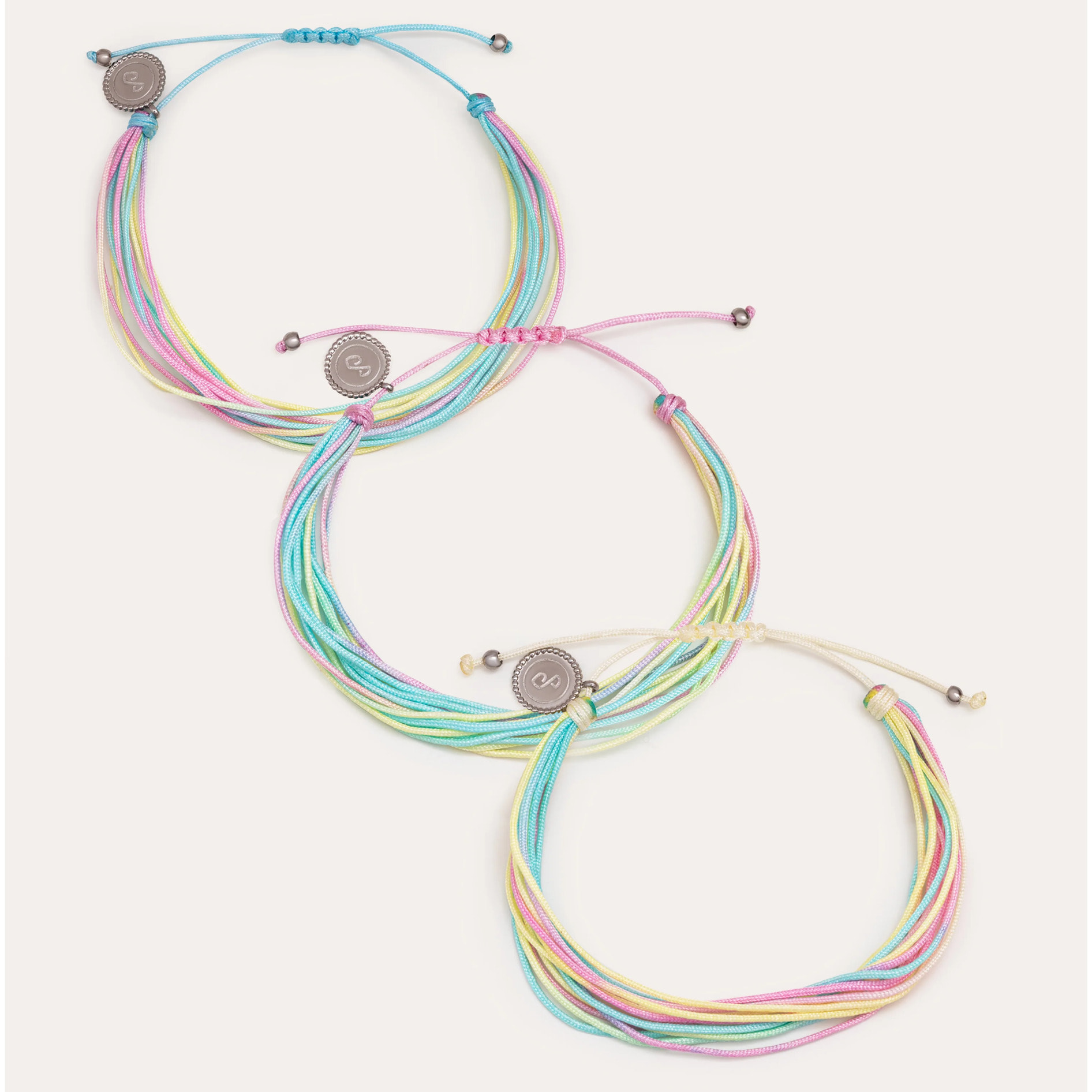Pack 3 Pulseras Pastel Rainbow Acero