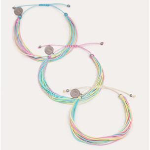 Pack 3 Pulseras Pastel Rainbow Acero