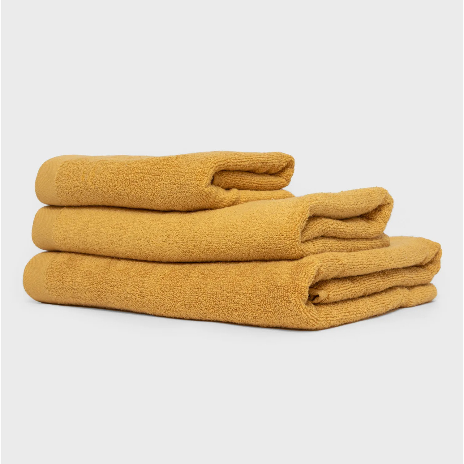 Toalla de baño 400gr doble rizo mostaza