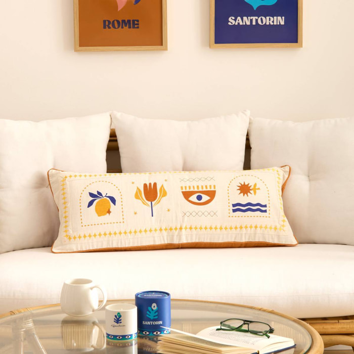 Coussin Libertad 30x80cm blanc