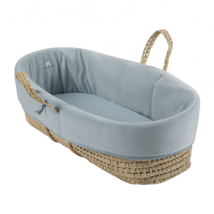 Couffin en coton bio velours 0-6 mois Aqua