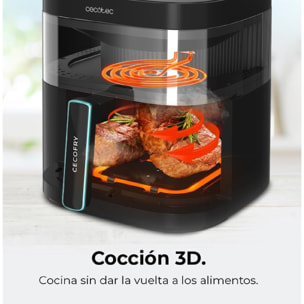 Freidora de Aire sin Aceite de 6 L con Ventana Air Fryer Cecofry DuoHeat 6000. 2