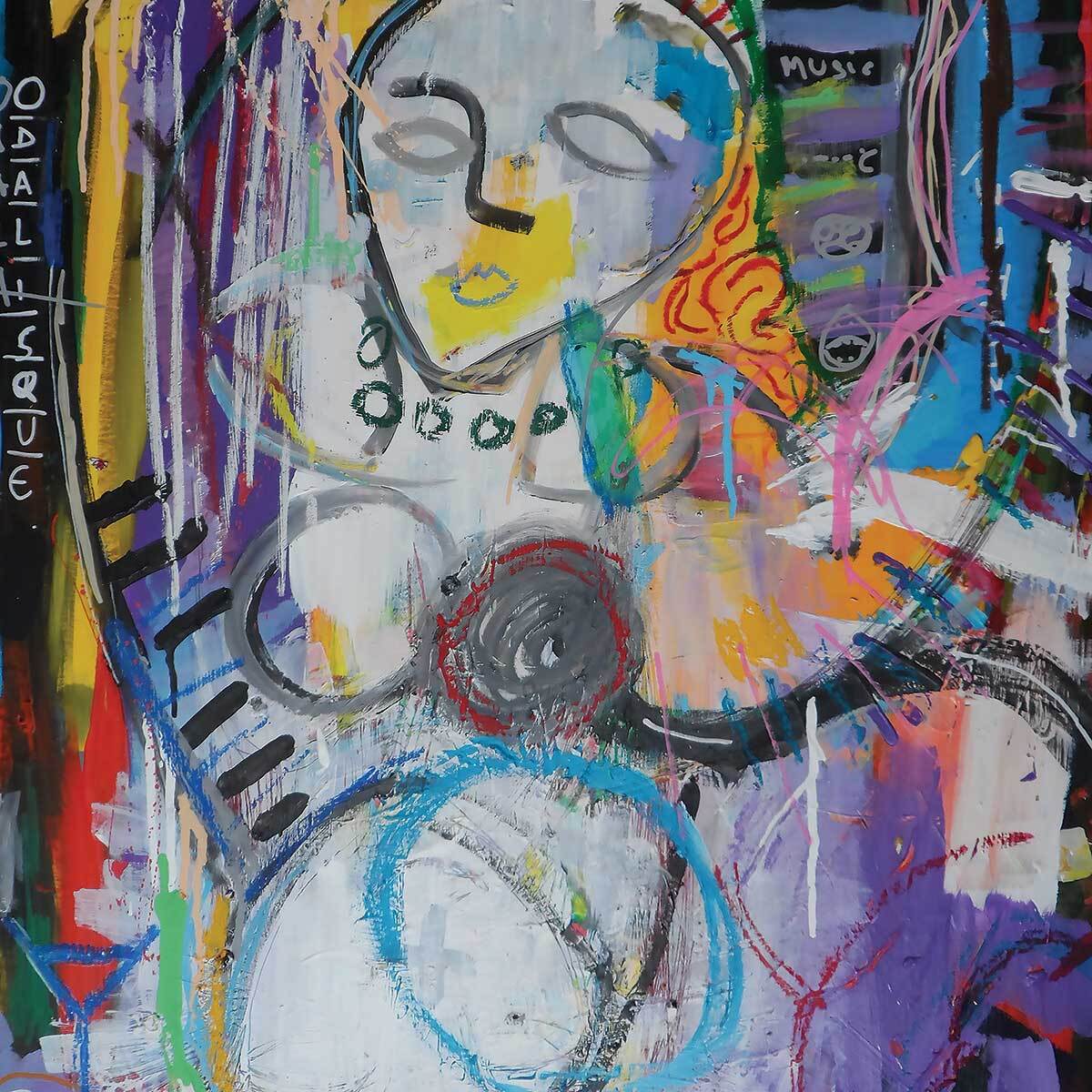 Affiche abstraite odalisque Affiche sous cadre bois