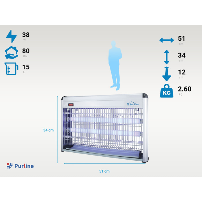Tue Insectes Électrique 30W avec lumière ultraviolette