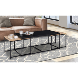 Table basse gigogne Manhattan - Lot de 3