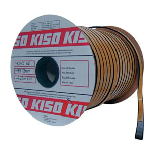 Rouleau de joint Kiso 141 pour vitrage - 3x9 mm - Blanc - Bobine de 150 m - KISO - 141 3X9 BL