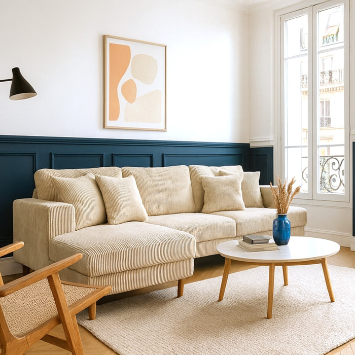 Canapé d'angle à gauche convertible 4 places - MARCEAU