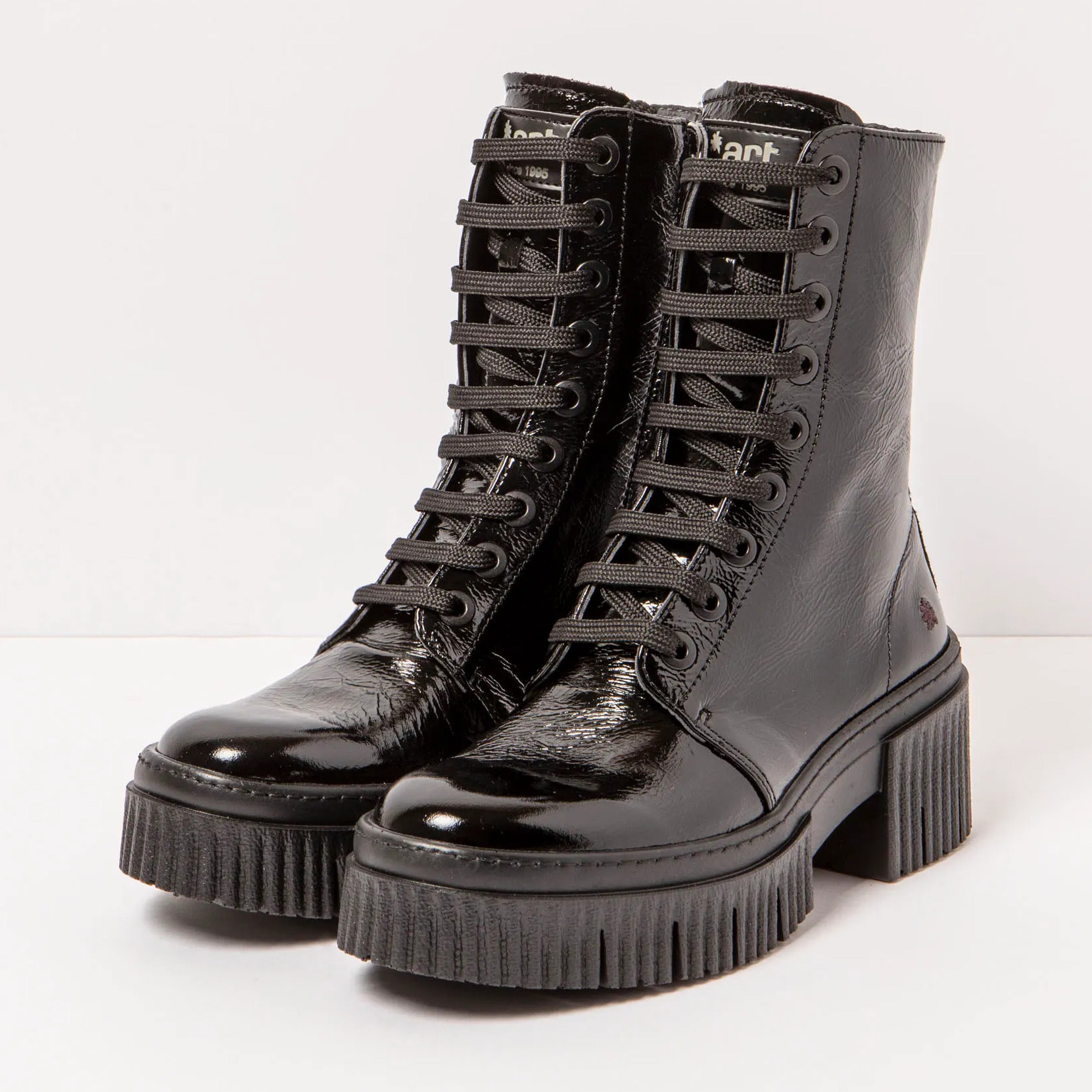 Botines con tacón 1375 PATENT FLASH BLACK/YORK color Black