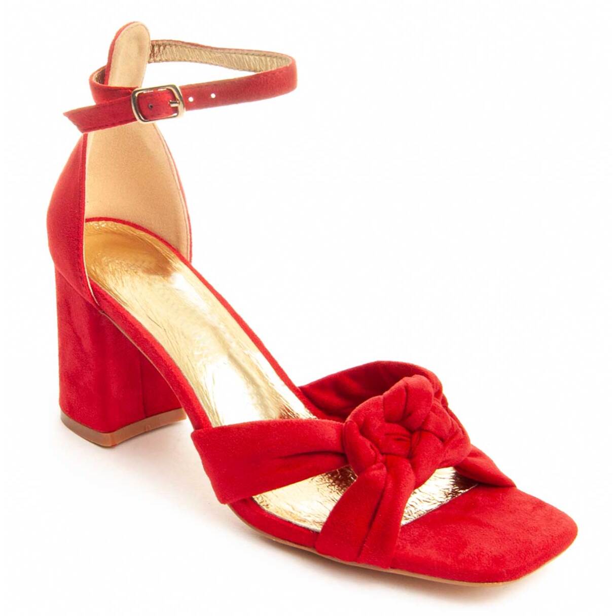 Sandalia de tacón - Rojo - Altura: 8 cm