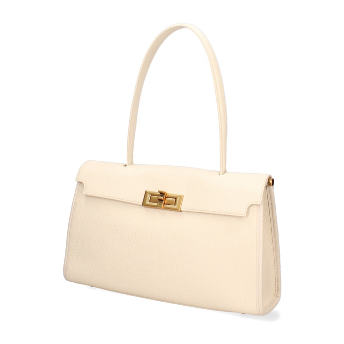 Borsa a mano da donna Made in Italy - Modello Fiorenza Lux - 100% pelle - 33.0 x 20.0 x 9.0 cm