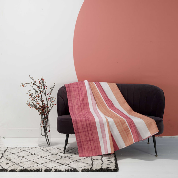 BASSETTI Telo Arredo/Multiuso Kinki 270x270 in 100% Cotone_Corallo