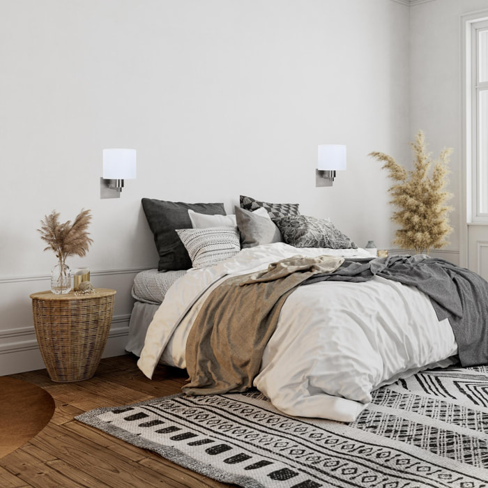 Forlight Aplique Ip20 Lyon E27 60W Niquel Santinado
