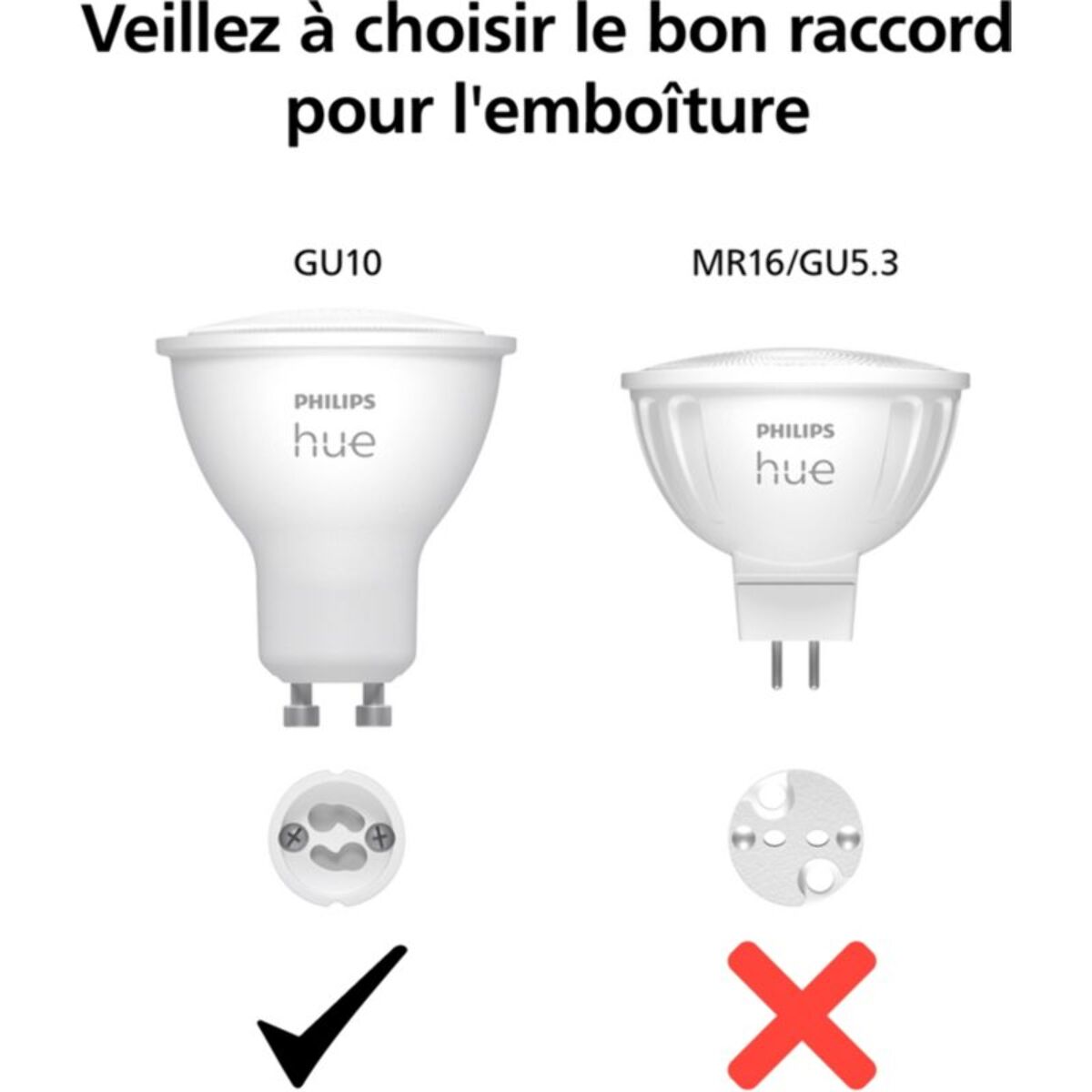 Ampoule LED connectée PHILIPS HUE GU10 White&Color Ambiance
