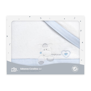 Triptico Coche Coralina Mod Corazon Amoroso Bco/Azul