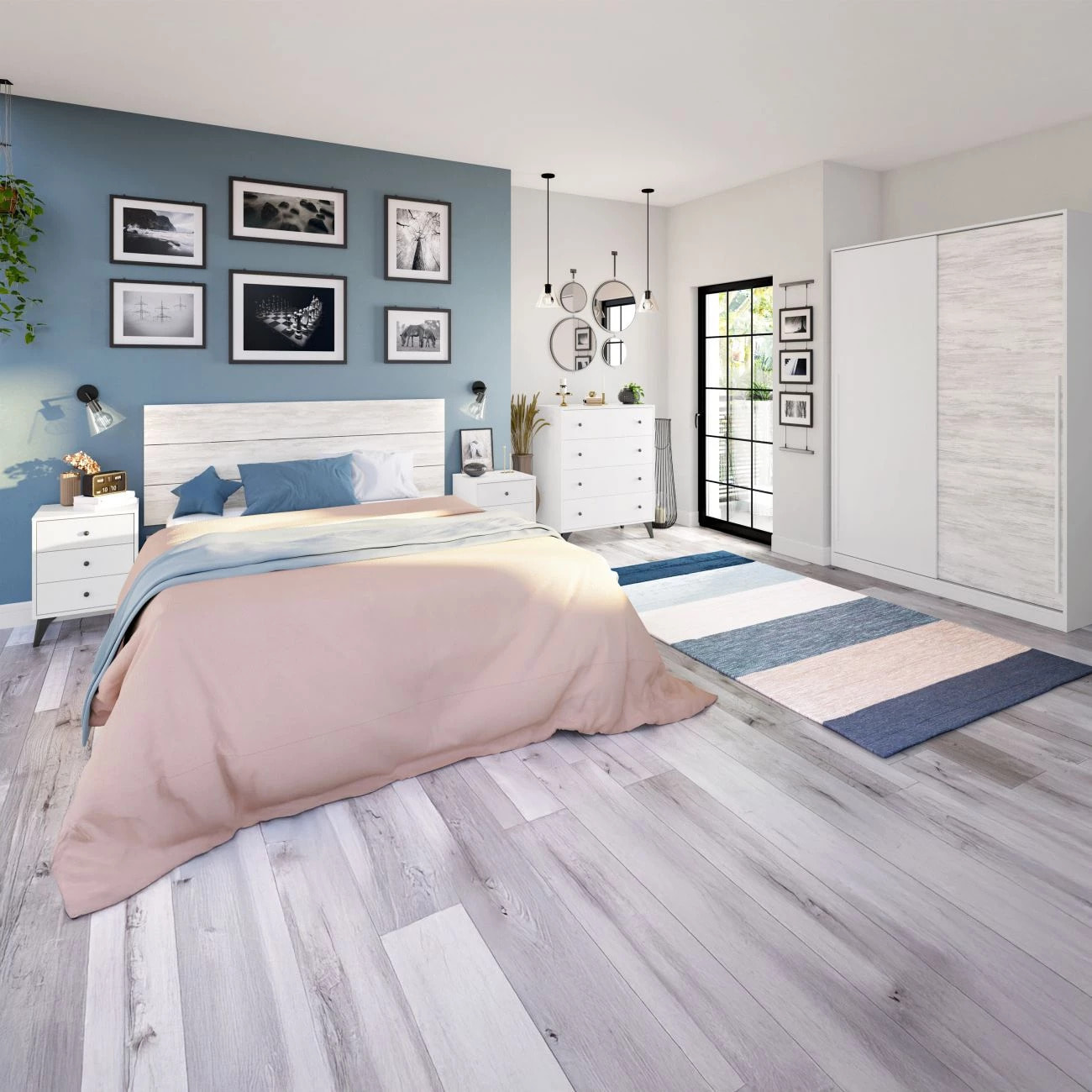 Cómoda Iconic Blanco Artik (Blanco Mate) - Negro