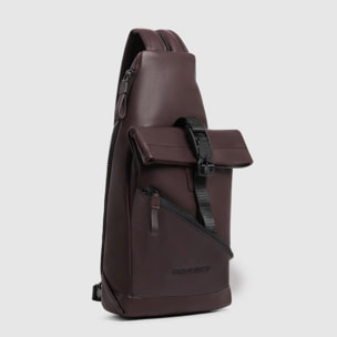 Piquadro Monospalla in pelle porta iPad®mini con portabilità a zaino, schermato con protezione RFID