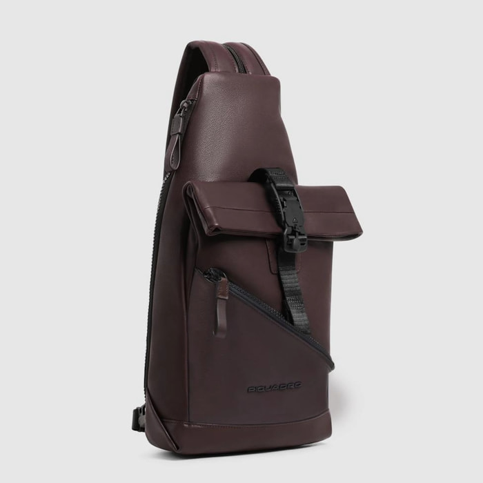 Piquadro Monospalla in pelle porta iPad®mini con portabilità a zaino, schermato con protezione RFID