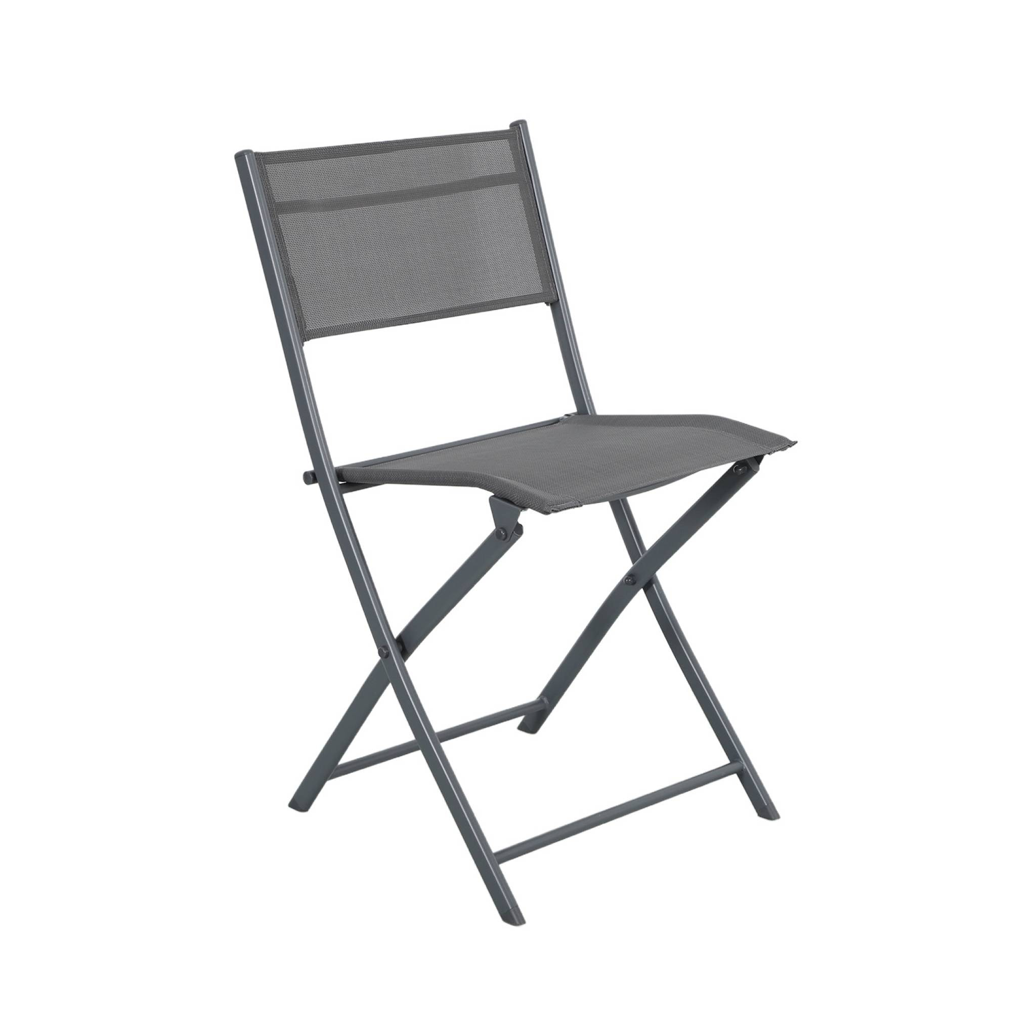 Table de jardin pliante acier + 4 assises ANCONA